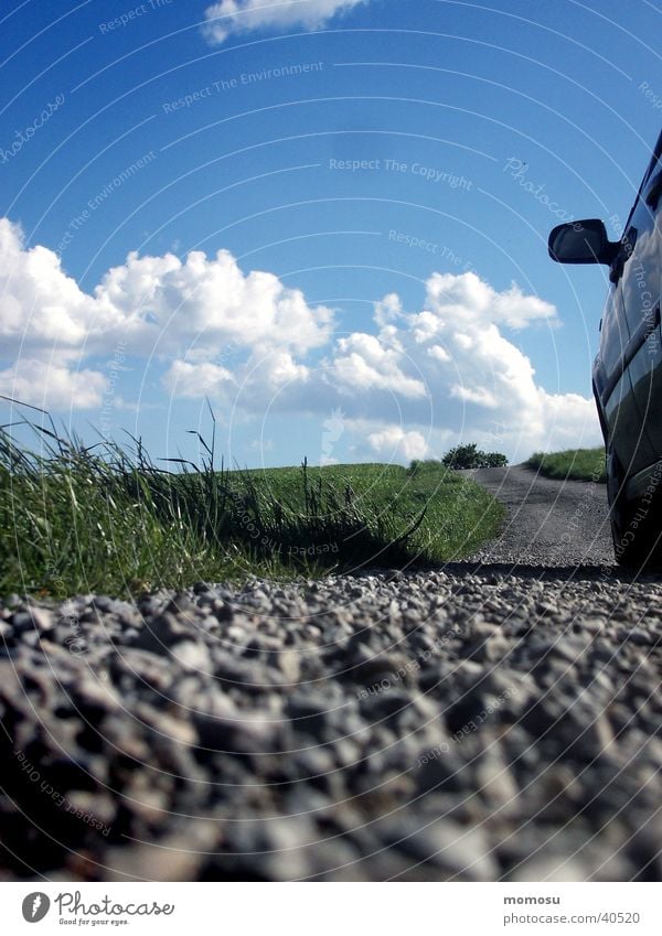 on the road again Field Clouds Spring Transport Street Lanes & trails Sky Far-off places Perspective