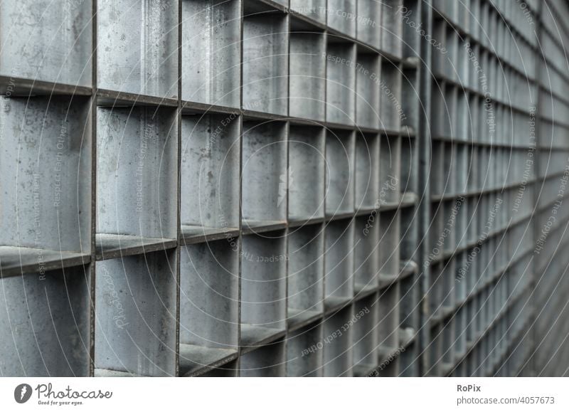 Fence made of galvanized steel mesh. slats Aspire Waves Garden fence wavy lines Architecture Modern Abstract Facade Economy real estate technique Sculpture