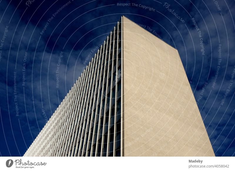 High-rise building for the administration of the Goethe University in summer sunshine in Frankfurt am Main Bockenheim in Hesse skyscrapers Architecture Building