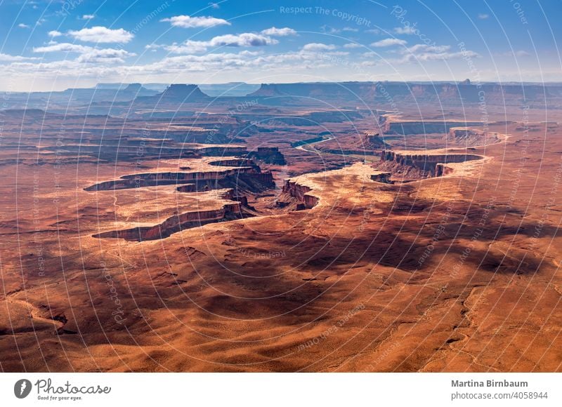 Scenic view over Canyonlands ational Park and the Green River, Utah national park canyonlands national park island usa green river island in the sky landscape