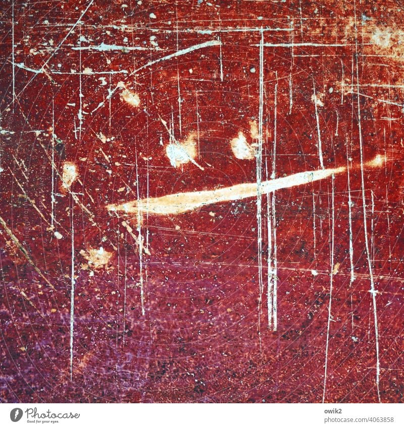 mimicry Face Drawing Mouth eyes Abstract Guy White Simple Subculture Deserted Detail Colour photo Tin Scratch mark Surface Surface structure Ravages of time