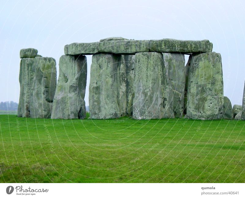 Stoneheng Colour photo Exterior shot Copy Space bottom Day Contrast Nature Landscape Elements Sky Bad weather Foliage plant Meadow Ruin Gate Observatory