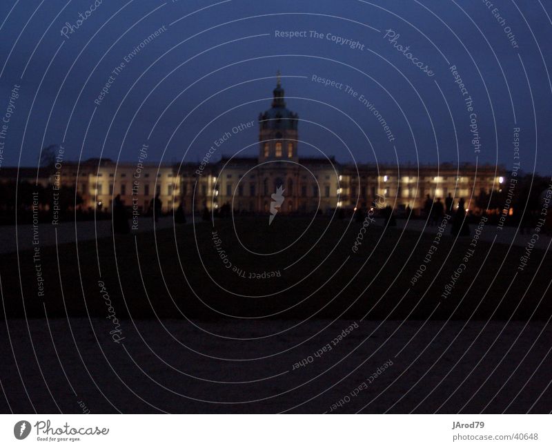 Charlottenburg Night Wide angle Park Architecture Berlin Castle