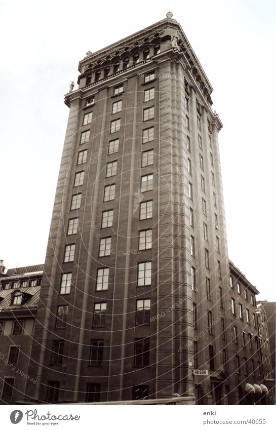 tower Stockholm House (Residential Structure) Architecture Tower Hairdresser Black & white photo Graffiti