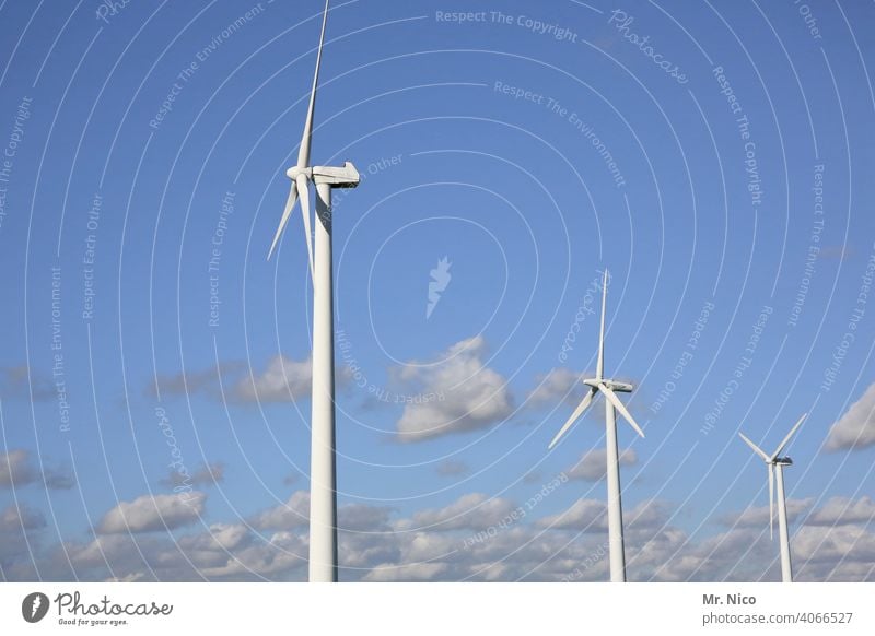 wind turbine Sky Energy industry Wind Wind energy plant Renewable energy Technology Environmental protection Ecological Eco-friendly Energy crisis Save energy