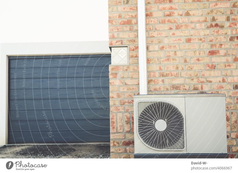 modern air source heat pump on a new building Air source heat pump Renewable energy Energy efficiency Energy generation Modern Forward-looking Sustainability