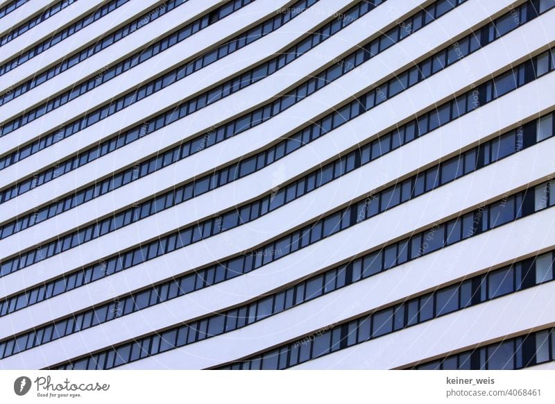 Kink in the architecture of a high-rise building - once upon a time in Bonn Architecture Exterior shot Building Deserted Manmade structures Facade Town