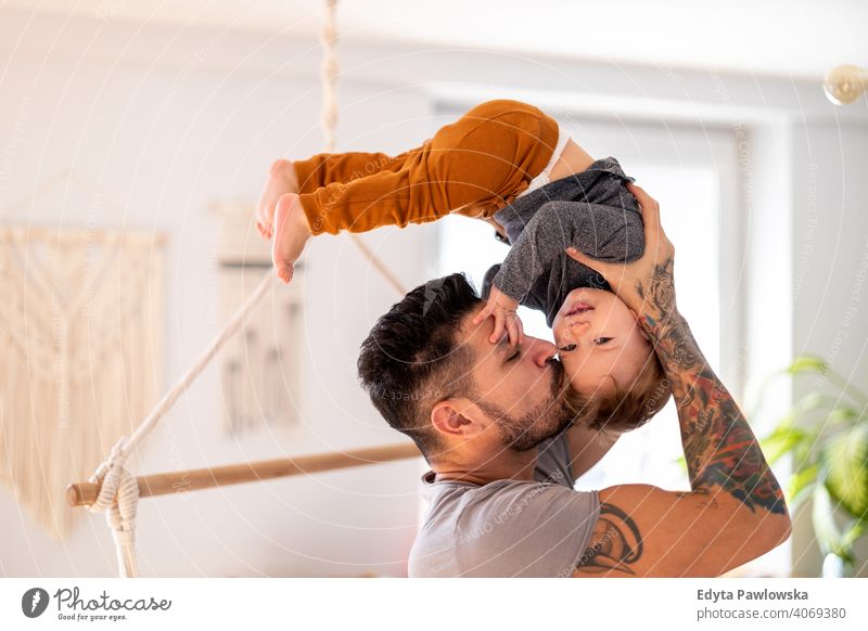 Father and baby son having fun together at home single parent single dad fathers day fatherhood stay at home dad paternity leave modern manhood family child