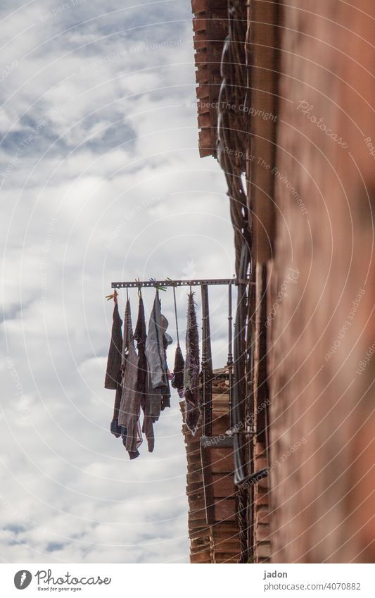 ventilate, ventilate, ventilate! Laundry clothesline Cotheshorse Dry Washing Washing day Hang Living or residing Hang up Housekeeping Photos of everyday life