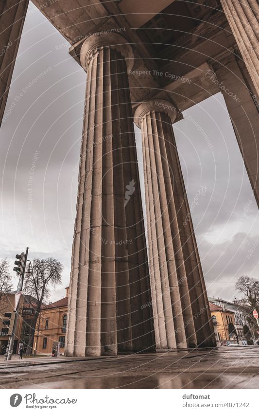 Propyläen Columns at Königsplatz, Munich propylae Sightseeing Exterior shot Vacation & Travel City trip Tourist Attraction Architecture Manmade structures