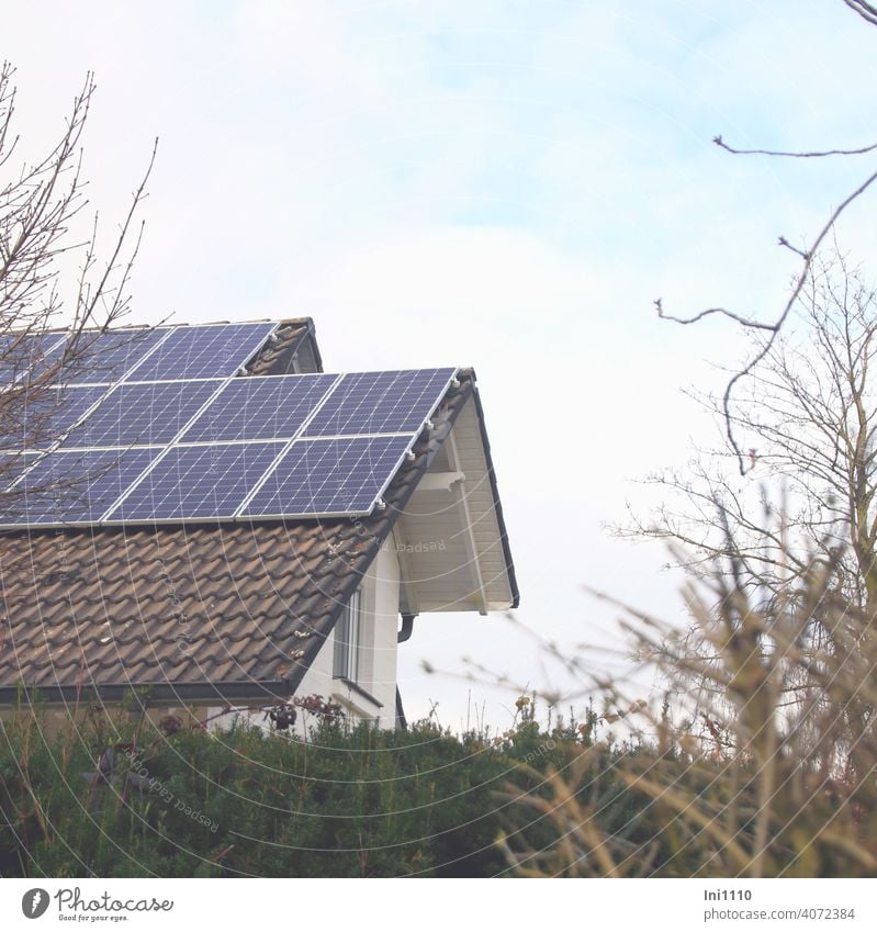 Photovoltaic system on the roof of a residential building Solar Energy roof area Apartment Building photovoltaic system power supply Solar Power co2