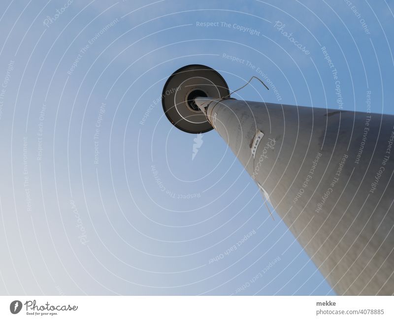 A streetlight imitates the Berlin television tower Lantern Lamp post streetlamp street lamp Television tower Berlin TV Tower Sky Town Capital city Exterior shot