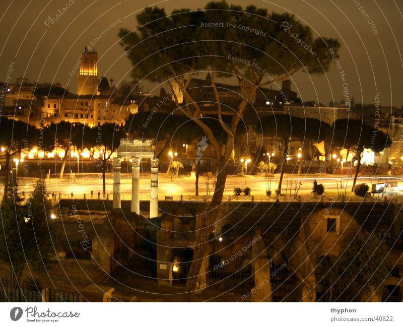 Forum Romanum at night Forum Romano Night Rome Long exposure Italy Europe Column