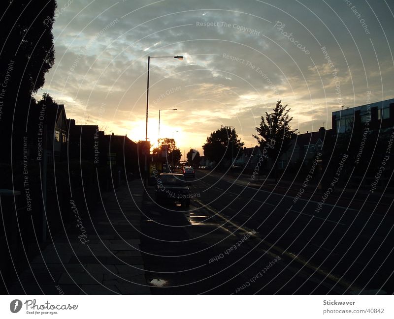 An Evening in London Great Britain Europe Greenford Ruislip Road Dusk Street