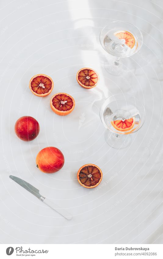 red oranges. minimal still life fresh healthy tropical juice exotic summer concept fruit style background freshness summertime sweet juicy refreshing citrus