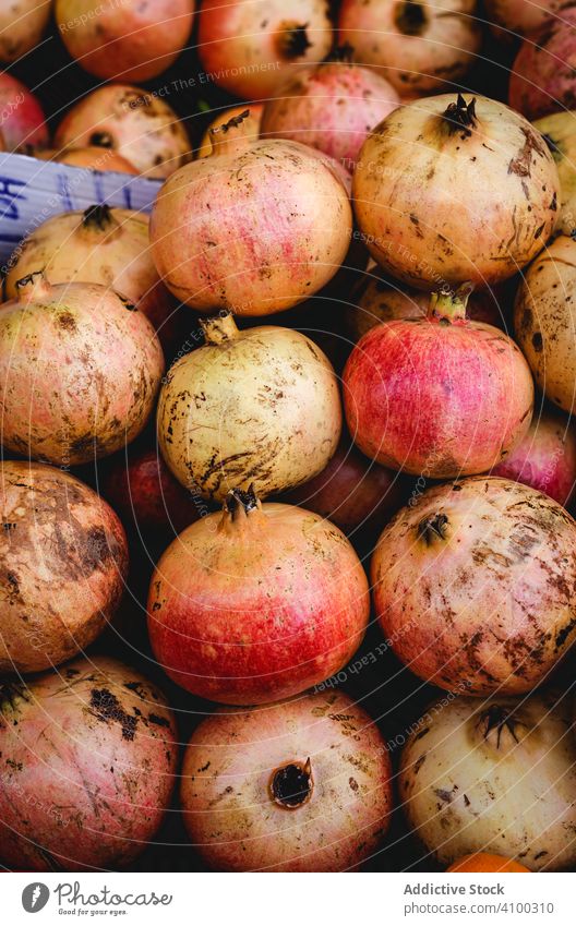 street market of assortment of fresh fruits and vegetables pomegranate food organic healthy food colorful green stall natural shop agriculture store orange