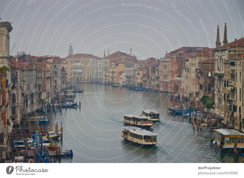 Canale Grande Venice in the morning Town Port City Downtown Deserted Church Palace Bridge Building Architecture Tourist Attraction Landmark Transport