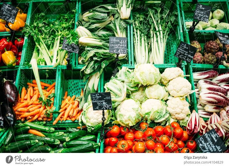 Fresh vegetables on the supermarket. background food fruit leaf fresh store carrot color green grocery healthy organic product raw red sell shop tomato diet