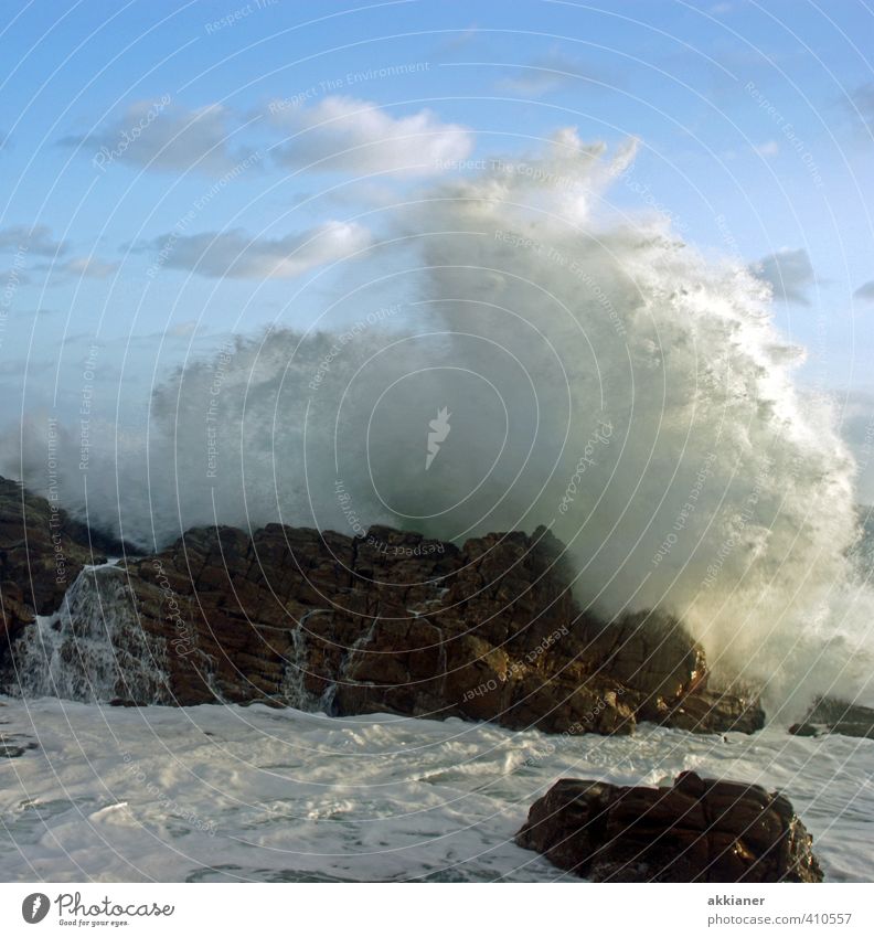 forces of nature Environment Nature Elements Water Sky Clouds Summer Beautiful weather Warmth Waves Coast Bay Reef Ocean Bright Cold Wet Natural Strong