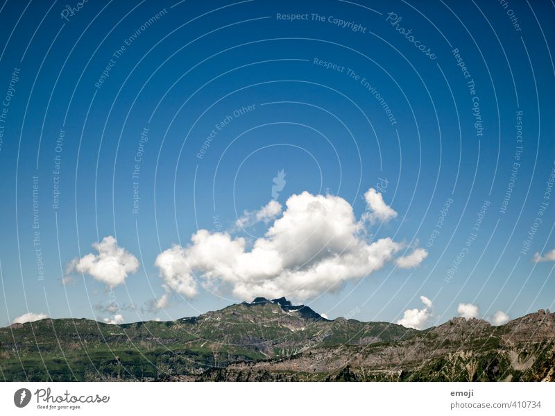 cheerful to cloudy Environment Nature Sky Summer Beautiful weather Mountain Peak Natural Blue Colour photo Exterior shot Deserted Copy Space top Day