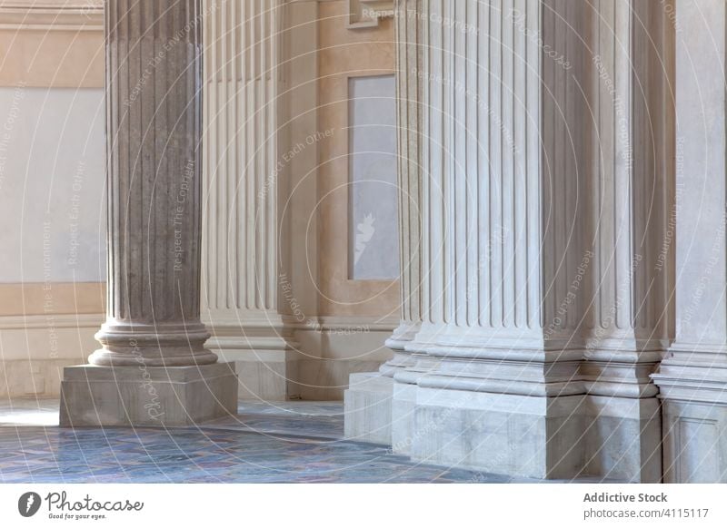 Wall of old marble building doorway hallway weathered floor tiled wall ornament nobody architecture culture stone classic structure design interior corridor