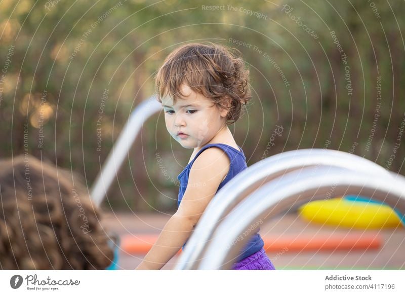 Cute baby on ladder near pool toddler poolside sit cute child rest water clean kid relax resort summer adorable swim little clear holiday recreation childhood