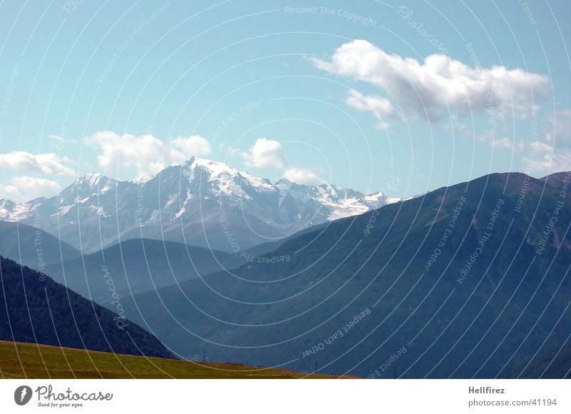 Good prospects Clouds Mountain Alps Blue sky Landscape Snow