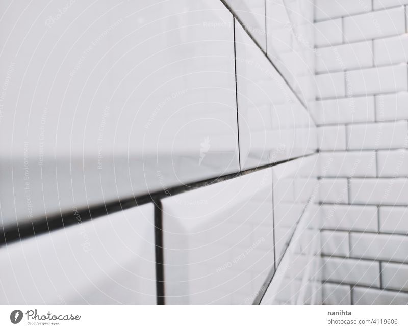 White and black shine brick wall bricks gloss decoration white new background pattern industrial contrast minimal minimalist wallpaper arquitecture monochrome