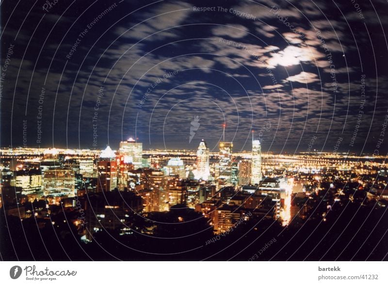 New York @ night New York City Night Panorama (View) Long exposure Building Clouds Architecture Large