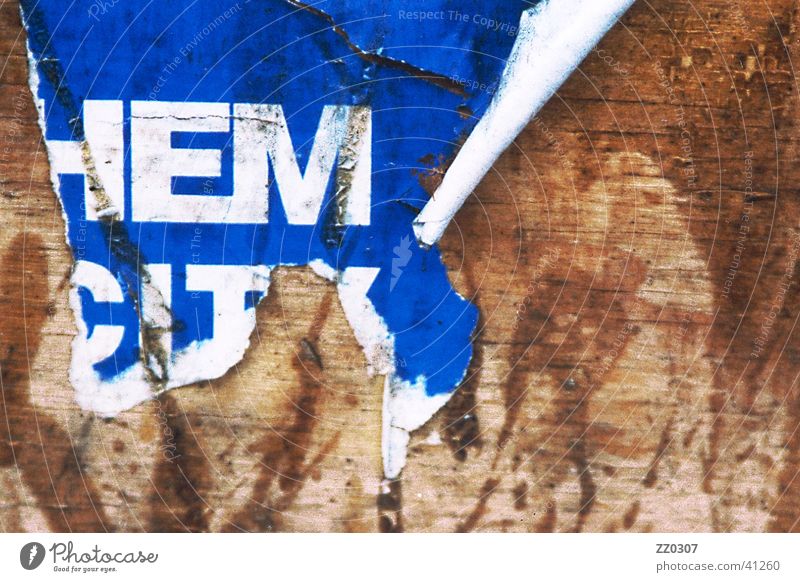 HEM Poster Billboard Wood Typography Broken Dirty Obscure Vernacular Type