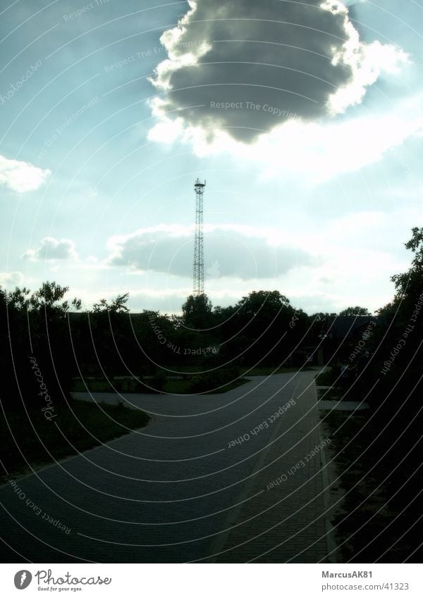 Do you still send, or do you already receive? Broadcasting tower Clouds Radio technology Nature reception