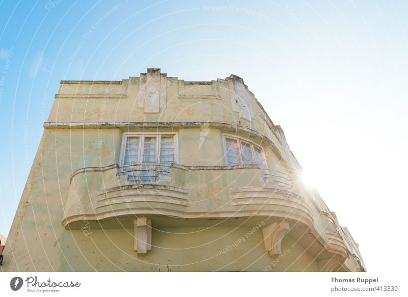 Yellow house in front of blue sky House (Residential Structure) Redecorate Portimao Portugal Europe Small Town Old town Deserted Detached house