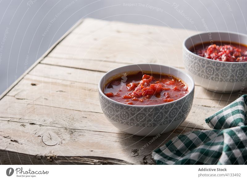 Traditional Ukrainian Russian borsch bacon beet beetroot borscht bowl cooked cuisine diet dinner food garlic healthy ingredient kitchen lunch national nutrition