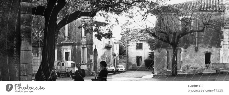 Provence Village House (Residential Structure) Romance Style Culture Mystic Europe village centre Black & white photo Human being Life