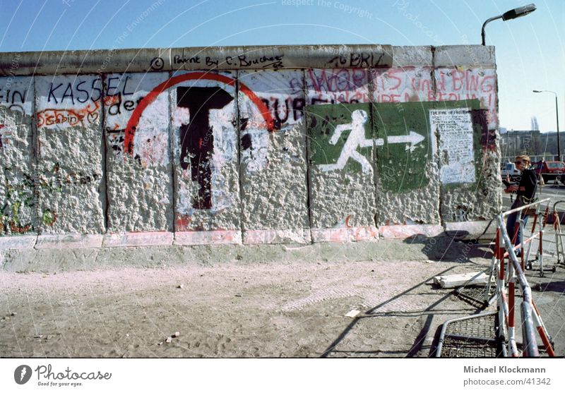 Remains of walls 90 Reunification Potsdamer Platz The Wall Wall (barrier) Historic Berlin wall-pecker graffiti GDR