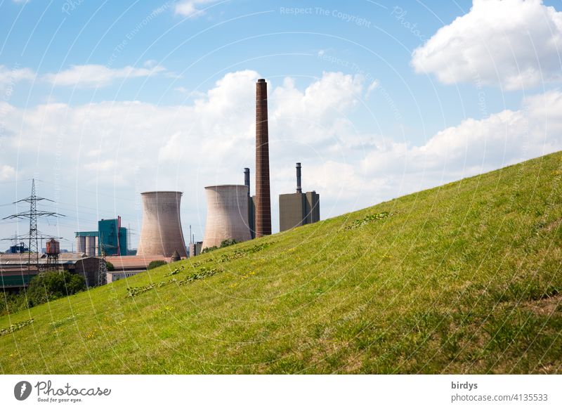 Gas power plant of Hüttenwerke Krupp Mannesmann in Duisburg Hüttenheim Steel factory smelting Natural Gas Power Station Steel production Power generation