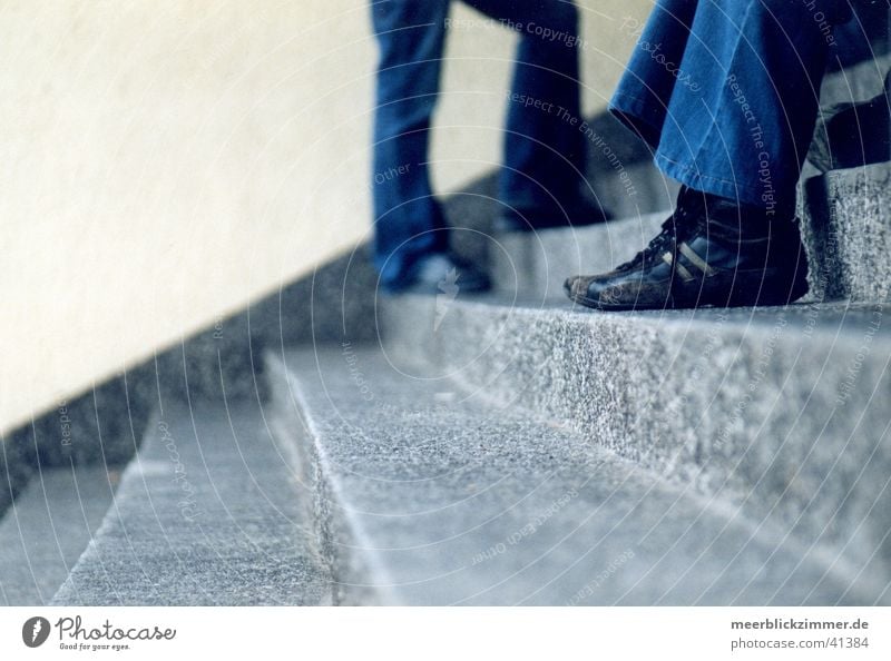 Waiting in peace Footwear Stairs Feet Boredom