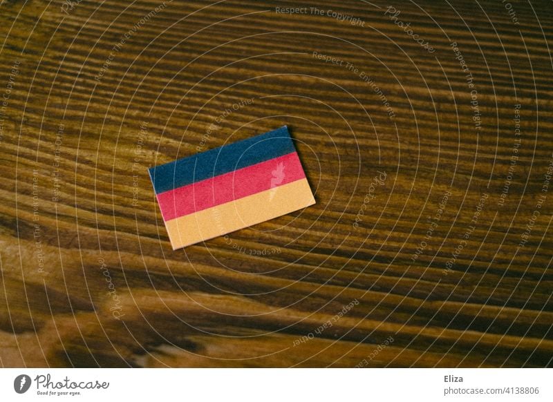 Germany flag on wood German flag Wood German Flag Ensign Patriotism black red gold