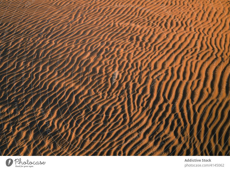 Amazing view of sand dunes desert background texture sunset nature scenic arid evening gran canaria spain landscape terrain tranquil heat surface dusk twilight