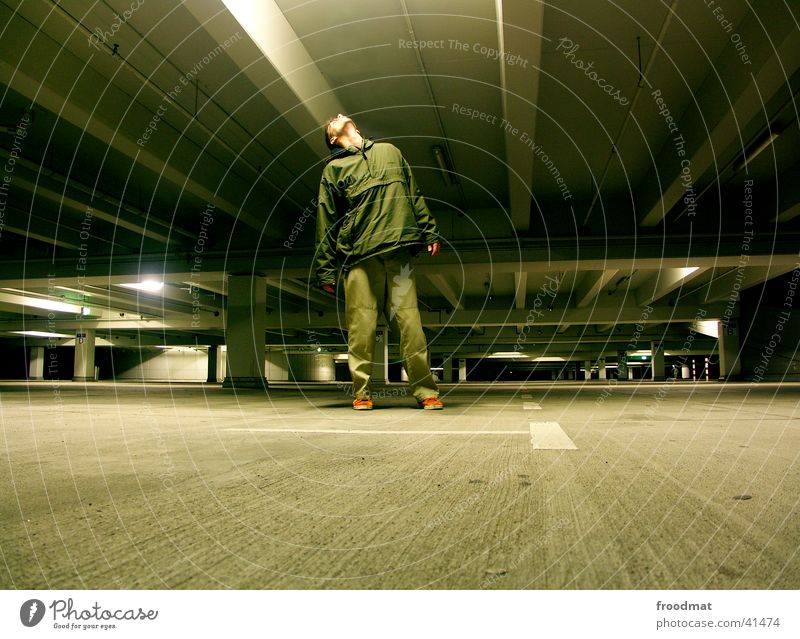 Parking garage #1 Garage Concrete Cold Looking Cologne Skylight Empty Night Long exposure Deep froodmat Car Available Light