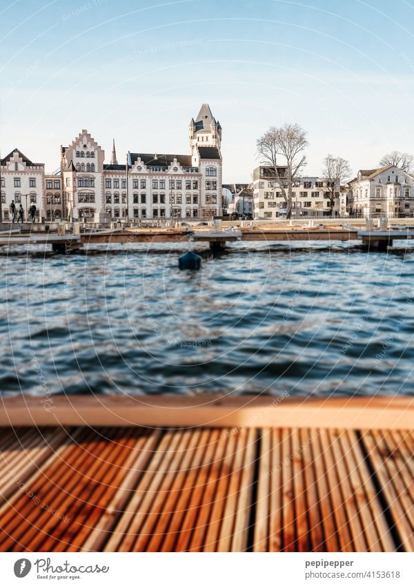 Phoenixsee with Hörder Burg, formerly a steelworks, today a recreation area in Dortmund Lake Phoenix Exterior shot Deserted Architecture Tourist Attraction