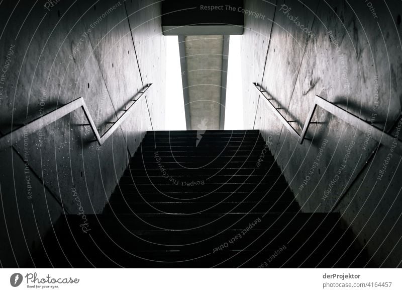 Stairway to nowhere in Berlin Structures and shapes architectural photography architecture Central perspective Deep depth of field Symmetry Seat of government