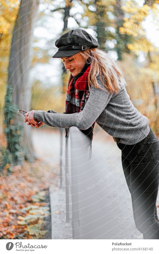 #A9# Autumn walk Exterior shot Autumnal weather Autumn leaves Hiking Positive To go for a walk Hair and hairstyles being out Nature Experience Young woman