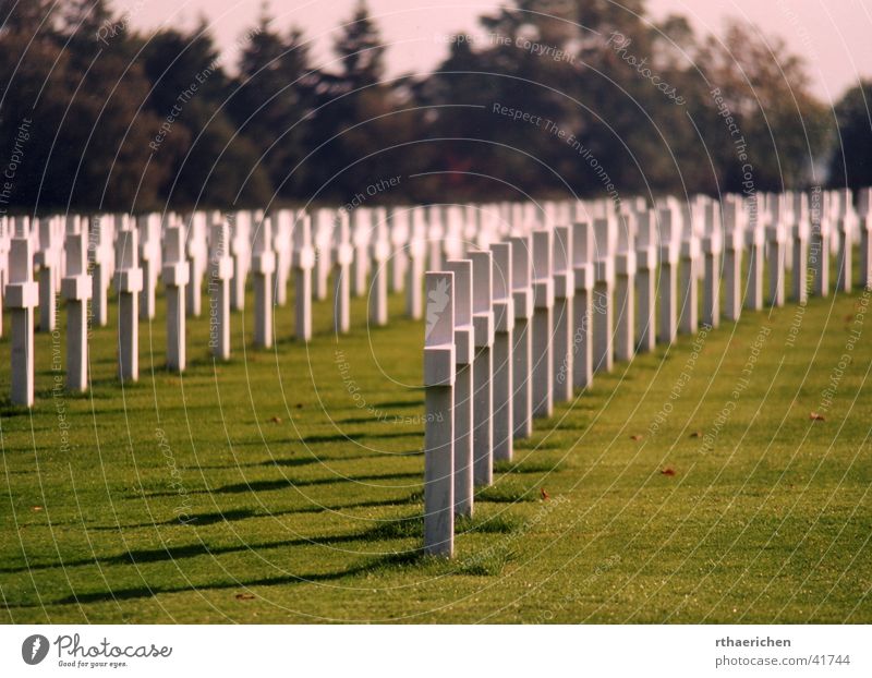 Unknown 2 War Cemetery Grave Beaded Historic Back Shadow Sun