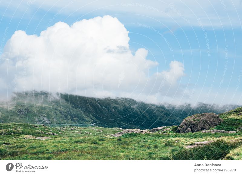 Beautiful landscape panorama of Snowdonia National Park in North Wales, UK snowdonia uk snowdonia national park track miners track rock mount snowdon wales