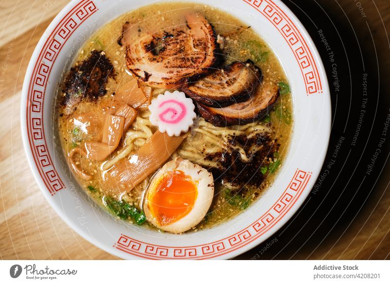 Delicious Japanese Ramen Soup Plate ramen ramen soup egg yummy macro japanese food asian restaurant boiled egg noddles nooddles soup japanese soup oriental