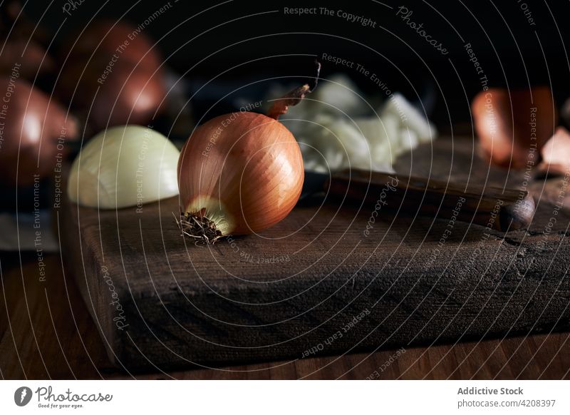 Bowl with chopped onion on table bowl cook kitchen ingredient organic lumber knife rustic cut timber cuisine fresh food healthy dish prepare vegetable culinary