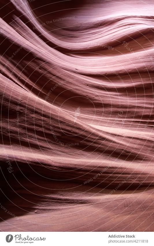 Picturesque slot canyon illuminated by daylight narrow deep nature environment picturesque rock surface formation park antelope canyon arizona america usa land