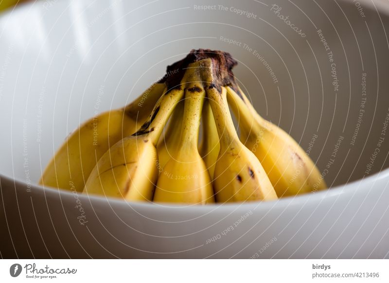 Bananas in a bowl Mature Fruit Nutrition Healthy Eating Food fruit Organic produce Vegetarian diet cute Desert Banana Fruit bowl