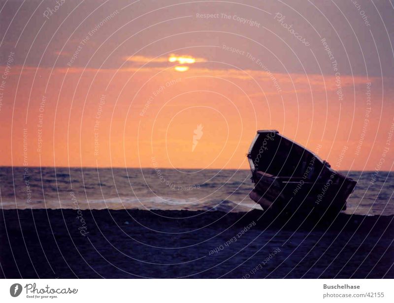 Boat ;Sunset Watercraft Ecuador Coast Beach Ocean Pacific Ocean Sand